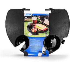 imageCamco Zero Gravity Chair Tray  Features 2 Cup Holders ampamp Builtin Hook for Bags  Textured NonSlip Surface ampamp Drainage Holes in Cup Holders 518341 Count Pack of 1