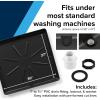 imageCamco 20784 Low Profile Washing Machine Drain Pan with PVC Fitting 30 Inch x 34 Inch Graphite  Protects Your Floors from Washing Machine Leaks  Easy to Usegraphite