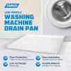 imageCamco 20784 Low Profile Washing Machine Drain Pan with PVC Fitting 30 Inch x 34 Inch Graphite  Protects Your Floors from Washing Machine Leaks  Easy to UseWhite