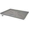 imageCamco 20784 Low Profile Washing Machine Drain Pan with PVC Fitting 30 Inch x 34 Inch Graphite  Protects Your Floors from Washing Machine Leaks  Easy to UsePewter