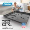 imageCamco 20784 Low Profile Washing Machine Drain Pan with PVC Fitting 30 Inch x 34 Inch Graphite  Protects Your Floors from Washing Machine Leaks  Easy to Usegraphite