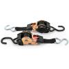 imageCamco 50033 Retractable Transom Tie Down Straps 1 Width 6 Dual Hooks Black