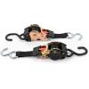 imageCamco 50033 Retractable Transom Tie Down Straps 1 Width 6 Dual Hooks Black