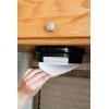 imageCamco 9inch PopAPlate Plastic Plate Dispenser  Ideal for Compact Spaces RVs and Trailers  Mounts Under Cabinets or Shelves  Black 570069inch
