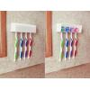 imageCamco A PopAToothbrush Wall Mounted Holder With Protective Cover Perfect For Traveling Dorm Bathrooms and More Holds 4 Toothbrushes White 57204Holds 4