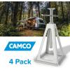 imageCamco Aluminum Stack Jacks  Stabilize ampamp Position Your RV Trailer Or Camper Supports Up to 6000 lb  Extends 11quot  17quot  Pack of 4 44560Pack of 4