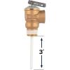imageCamco Automatic Temperature and Pressure Relief Valve with Extension Probe and Lever  Features an All Brass Body with a Stainless Steel Pressure Spring  10473150 L x 363 W x 1138 H