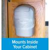 imageCamco Cabinet Mount Trash Can  Ideal for Tight Spaces in an RV Boat Apartment Dorm Room or Tiny House  Measures 135quot x 85quot x 5quot 439625Quart
