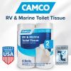 imageCamco Camper ampamp RV Toilet Paper  16Rolls  2Ply Quick Dissolve RV Septic Safe Bath Tissue  Dye ampamp Fragrance Free  500 Sheets Per Roll 40282Toilet Tissue