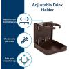 imageCamco CamperRV Drink Holder  Features Adjustable SpaceSaving Design ampamp Holds Almost Any Size Mug Cup Bottle or Can  Extra Cup Holder for Cars Trucks RVs Vans Boats and More  Khaki 44042Brown