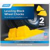 imageCamco CamperRV Leveling Block Wheel Chocks  Stabilize ampamp Center Wheels Easier  Helps Eliminate Dangerous Tire Movement  Sized for Larger Vehicle Tires  2Pack 44401Wheel Chocks