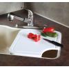 imageCamco CamperRV Sink Mate Cutting Board  Features BuiltIn Juice Groove ampamp Cut Corner for Scrap Disposal  Designed wAdjustable Rubber Feet for Different Sink Sizes  Expand Kitchen Workspace 43857