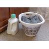 imageCamco Collapsible Laundry Basket  Features Simple PopOpen ampamp CollapseDown Design  Waterproof for Easy CleanUp  Measures 145 x 1975 x 2510 CollapsedExpanded Taupe ampamp White 5195110 inches tall expanded