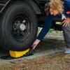 imageCamco Curved CamperRV Leveler ampamp Wheel Chock  Features Heavy Duty Honeycomb Design ampamp Includes NonSlip Rubber Grippers on Wheel Chock  Compatible wTrailers Up to 30000 lbs  1Pack 44423Pack of 1