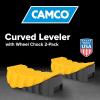 imageCamco Curved CamperRV Leveler ampamp Wheel Chock  Features Heavy Duty Honeycomb Design ampamp Includes NonSlip Rubber Grippers on Wheel Chock  Compatible wTrailers Up to 30000 lbs  1Pack 44423Pack of 2