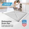 imageCamco Dishwasher Drain Pan  Protects Floors Cabinets Walls ampamp Features Front Opening for Easy Leak Detection  Crafted of HeavyDuty Polymer  24 x 2012 20600White