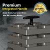 imageCamco Fasten CamperRV Leveling Blocks  Features Interlocking Design for Customizable Height  Carrying Handle Twists to Secure Blocks for RV Storage  Measures 17 x 85 x 1 10Pack 21025Brown