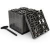 imageCamco Fasten CamperRV Leveling Blocks  Features Interlocking Design for Customizable Height  Carrying Handle Twists to Secure Blocks for RV Storage  Measures 17 x 85 x 1 10Pack 21025Brown