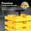 imageCamco Fasten CamperRV Leveling Blocks  Features Interlocking Design for Customizable Height  Carrying Handle Twists to Secure Blocks for RV Storage  Measures 17 x 85 x 1 10Pack 21025yellow