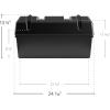 imageCamco Large Battery Box with Straps and Hardware  Group 27 30 31 Safely Stores RV Automotive and Marine Batteries  Measures Inside 714quot x 1314quot x 858quot  55373 BlackStandard Packaging