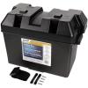 imageCamco Large Battery Box with Straps and Hardware  Group 27 30 31 Safely Stores RV Automotive and Marine Batteries  Measures Inside 714quot x 1314quot x 858quot  55373 BlackStandard Packaging