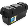 imageCamco Large Battery Box with Straps and Hardware  Group 27 30 31 Safely Stores RV Automotive and Marine Batteries  Measures Inside 714quot x 1314quot x 858quot  55373 BlackFrustration Free Packaging
