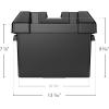 imageCamco Large Battery Box with Straps and Hardware  Group 27 30 31 Safely Stores RV Automotive and Marine Batteries  Measures Inside 714quot x 1314quot x 858quot  55373 BlackStandard Packaging