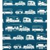 imageCamco Life is Better at The Campsite QueenSize Bed Sheets  Set Includes 1 Fitted 1 Flat Sheet and 2 Pillow Cases  Blue RV Print 53298Blue Rv Print