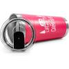 imageCamco Life is Better at The Campsite Tumbler  Heavy Duty Double Wall Vacuum Insulation  Crafted of 188 Stainless Steel  Unique Life is Better at The Campsite Design on Cool Blue  30oz 53058Coral Pink