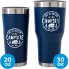 imageCamco Life is Better at The Campsite Tumbler  Heavy Duty Double Wall Vacuum Insulation  Crafted of 188 Stainless Steel  Unique Life is Better at The Campsite Design on Cool Blue  30oz 53058Navy