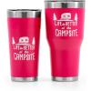 imageCamco Life is Better at The Campsite Tumbler  Heavy Duty Double Wall Vacuum Insulation  Crafted of 188 Stainless Steel  Unique Life is Better at The Campsite Design on Cool Blue  30oz 53058Coral Pink