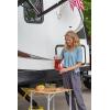 imageCamco Life is Better at The Campsite Wine Tumbler  Heavy Duty Double Wall Vacuum Insulation  Crafted of 188 Stainless Steel  Features Removable Navy ampamp Peach Stems  2Pk 8ozEach 51917Blue and Pink