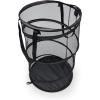 imageCamco Pop Collapsible Mesh Hamper Basket with HandlesEasy to Store and Clean Perfect for Travel Dorms and More Minimizes Moisture Caused Laundry OdorsBlack 51977One Size Pack of 2