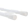 imageCamco RV Cupboard Double Bar  Adjustable SpringLoaded Tension Bars Compress and Extend in Size from 10 to 17inches  White 44093