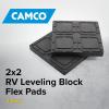 imageCamco Universal Leveling Block Flex Pads  Prevent Jacks and Stabilizers from Sinking Into Soft Ground  Measure 85quot x 17quot  2Pack 446012 Count Pack of 1