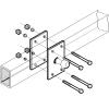 imageEazLift Sway Control Adapter  Features a HeavyDuty PowderCoated Steel Construction a Bolt Design and Fits 2Inch by 3Inch AFrame Trailers 48385