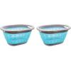 imageCamco Collapsible Utility Basket Pop Up Storage Container  Waterproof Design Easily Fits Into Compact Spaces Great for Traveling RVs Trailers Camping Dorms Small Spaces and More 51902Small Pack of 2