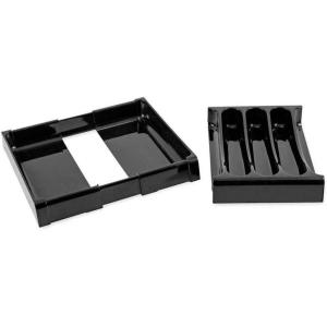imageCamco 43508 Cutlery Tray  Designed for RV and Compact Kitchen Drawers  Easily Organize and Store Kitchen Flatware  WhiteBlack