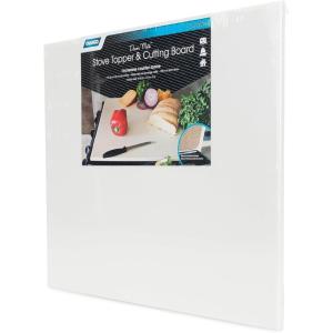 imageCamco 43704A Decor Mate Stove Topper and Cutting Board  Eliminates RV and Camper Stove Top Rattling Can be Used as a Serving Tray  Black 43704White