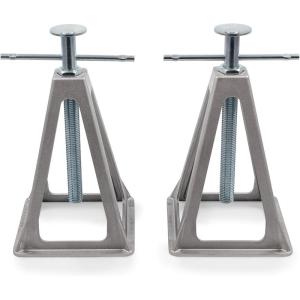 imageCamco Aluminum Stack Jacks  Stabilize ampamp Position Your RV Trailer Or Camper Supports Up to 6000 lb  Extends 11quot  17quot  Pack of 4 44560Stack Jack