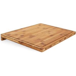 imageCamco Bamboo Cutting Board with Counter Edge  Perfect for Vegetables Fruits Meats and Cheeses  Measures 18inches x 14inches x 134inches 43545 Brown