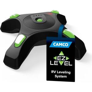 imageCamco Camper EZ Level  RV Leveling System  Features Illuminated Indicator Lights ampamp Automatic ShutOff Function when Not InUse  Includes PreInstalled OnOff Switch 25505