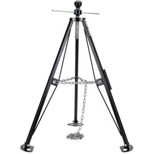 imageCamco EazLift Camper ampamp RV Gooseneck Stabilizer Tripod Jack  Reduces Movement on 5th Wheel Trailers  Features Adjustable Height from 30 to 44  7500lb Max Load Capacity 48850Gooseneck Stabilizer Tripod Jack