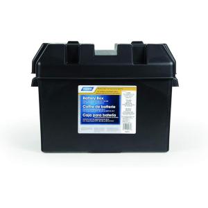 imageCamco Large Battery Box with Straps and Hardware  Group 27 30 31 Safely Stores RV Automotive and Marine Batteries  Measures Inside 714quot x 1314quot x 858quot  55373 BlackFrustration Free Packaging