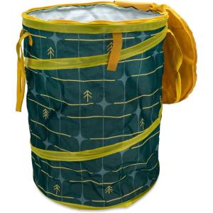 imageCamco PopUp Utility Container  Features Heavy Duty Liner ampamp Zipper Close Lid  Holds 30Gallon KitchenSize Trash Bags  Stands 2Ft Tall ampamp Collapses for RV Storage and Organization 53490
