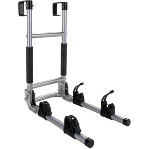 imageCamco RV Ladder Mount Bike Rack  Easily Holds 2 Bikes ampamp Folds for Convenient RV Storage  Max Weight Capacity of 60 lbs  Designed wHeavy Duty Steel 51492RV Ladder Mount Bike Rack