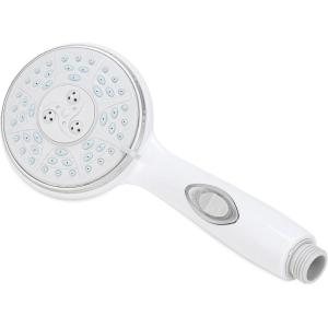 imageCamco RV Shower Head  Features Convenient OnOff Switch ampamp 5 Different Spray Patterns  Designed to Conserve Potable Water  Simple to Clean wRubber Spray Tips  White 43711One Size