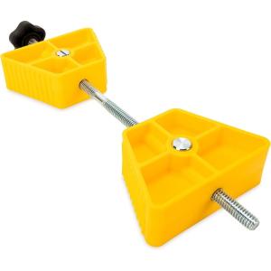 imageCamco Small RV Wheel Stop  Features a Lightweight HeavyDuty Design with a Rubber Handle Prevents Shifting of Trailer Tandem Tires While Parked or ReHitching and Fits 26 to 30 Tires 44652