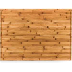 imageCamco Stove Top Cover  Features Adjustable Legs ampamp BuiltIn Juice Groove  Crafted of Natural Bamboo  Fits Most Stove Tops ampamp Measures 295 L x 2125 W x 25 H wfeet 43548