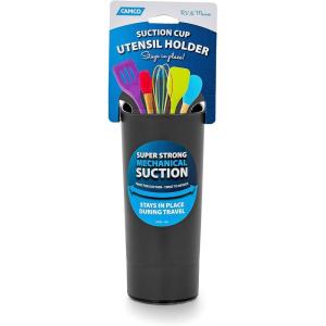 imageCamco Suction Cup Utensil Holder  Features an Integrated Mechanical Suction Cup HeavyDuty Polymer Construction and is Designed for Compact Spaces Like RVs Campers Boats and More 43816